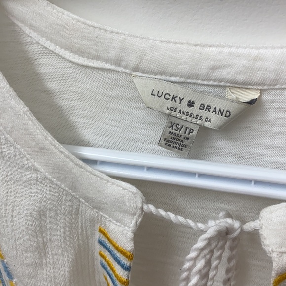Lucky Brand baby doll shirt with a front tie - Picture 4 of 5
